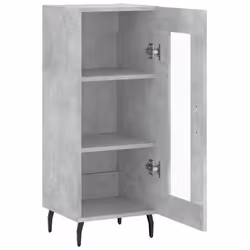 vidaXL Sideboard Storage Cabinet Cupboard Side Cabinet White Engineered Wood - concrete grey - Additional view 5