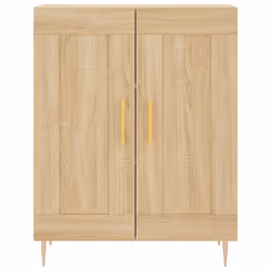 vidaXL Sideboard Storage Cabinet Cupboard High Gloss White Engineered Wood - sonoma oak - Additional view 4