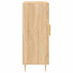 vidaXL Sideboard Storage Cabinet Cupboard High Gloss White Engineered Wood - sonoma oak - Additional view 6