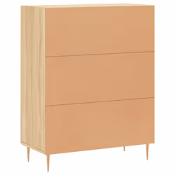 vidaXL Sideboard Storage Cabinet Cupboard High Gloss White Engineered Wood - sonoma oak - Additional view 7