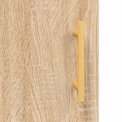 vidaXL Sideboard Storage Cabinet Cupboard High Gloss White Engineered Wood - sonoma oak - Additional view 8