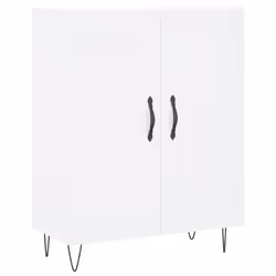 vidaXL Sideboard Storage Cabinet Side Cabinet Concrete Grey Engineered Wood - white