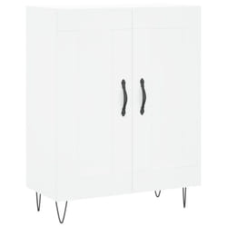 vidaXL Sideboard Storage Cabinet Side Cabinet Concrete Grey Engineered Wood - white