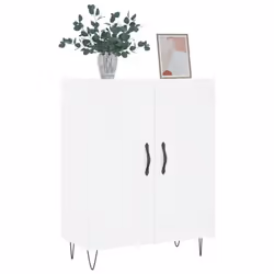 vidaXL Sideboard Storage Cabinet Side Cabinet Concrete Grey Engineered Wood - white