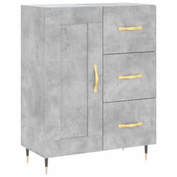 vidaXL Sideboard Storage Side Cabinet Cupboard Smoked Oak Engineered Wood - concrete grey