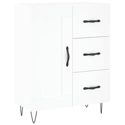 vidaXL Sideboard Storage Cabinet Side Cabinet Cupboard Black Engineered Wood - white