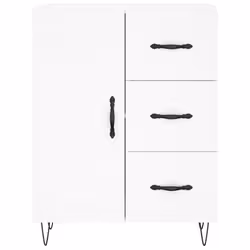 vidaXL Sideboard Storage Cabinet Side Cabinet Cupboard Black Engineered Wood - white - Additional view 4
