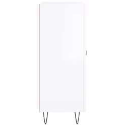 vidaXL Sideboard Storage Cabinet Side Cabinet Cupboard Black Engineered Wood - high gloss white - Additional view 6