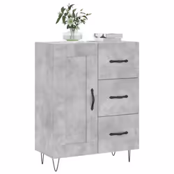 vidaXL Sideboard Storage Cabinet Side Cabinet Cupboard Black Engineered Wood - concrete grey - Additional view 2
