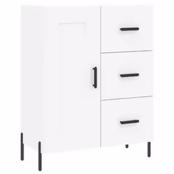 vidaXL Sideboard Storage Cabinet Cupboard Side Cabinet Brown Oak Engineered Wood - white