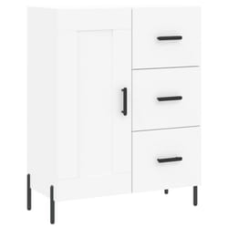 vidaXL Sideboard Storage Cabinet Cupboard Side Cabinet Brown Oak Engineered Wood - white