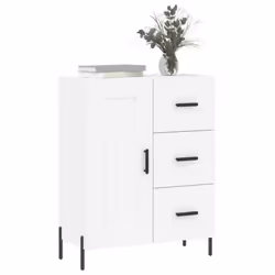 vidaXL Sideboard Storage Cabinet Cupboard Side Cabinet Brown Oak Engineered Wood - white