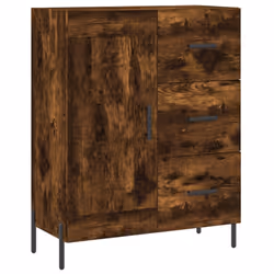 vidaXL Sideboard Storage Cabinet Cupboard Side Cabinet Brown Oak Engineered Wood - smoked oak