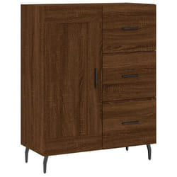 vidaXL Sideboard Storage Cabinet Side Cabinet Cupboard White Engineered Wood - brown oak