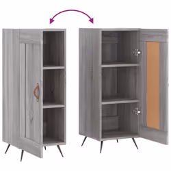 vidaXL Sideboard Storage Cabinet Side Cabinet Cupboard White Engineered Wood - grey sonoma - Additional view 8