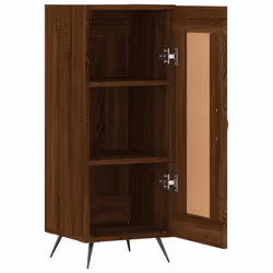 vidaXL Sideboard Storage Cabinet Side Cabinet Cupboard White Engineered Wood - brown oak - Additional view 5