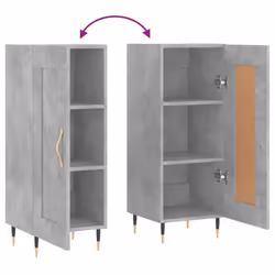 vidaXL Sideboard Cabinet Storage Cabinet Cupboard Smoked Oak Engineered Wood - concrete grey - Additional view 8