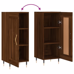 vidaXL Sideboard Cabinet Storage Cabinet Cupboard Smoked Oak Engineered Wood - brown oak - Additional view 8