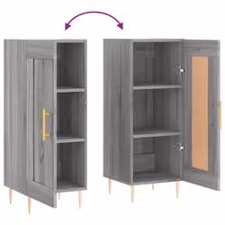 vidaXL Sideboard Storage Cabinet Side Cabinet Cupboard White Engineered Wood - grey sonoma - Additional view 8