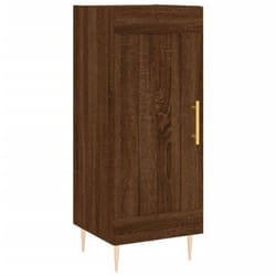 vidaXL Sideboard Storage Cabinet Side Cabinet Cupboard White Engineered Wood - brown oak