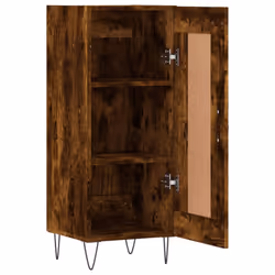 vidaXL Sideboard Storage Cabinet Side Cabinet Cupboard White Engineered Wood - smoked oak - Additional view 5