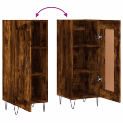 vidaXL Sideboard Storage Cabinet Side Cabinet Cupboard White Engineered Wood - smoked oak - Additional view 8