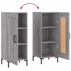 vidaXL Sideboard Storage Cabinet Side Cabinet Cupboard White Engineered Wood - grey sonoma - Additional view 8