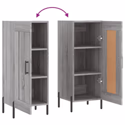 vidaXL Sideboard Storage Side Cabinet Cupboard Sonoma Oak Engineered Wood - grey sonoma - Additional view 10