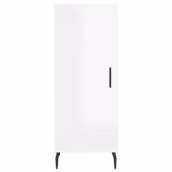 vidaXL Sideboard Storage Cabinet Side Cabinet Cupboard White Engineered Wood - high gloss white - Additional view 4