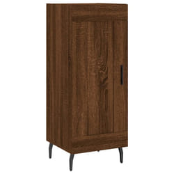 vidaXL Sideboard Storage Cabinet Side Cabinet Cupboard White Engineered Wood - brown oak