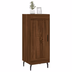 vidaXL Sideboard Storage Cabinet Side Cabinet Cupboard White Engineered Wood - brown oak