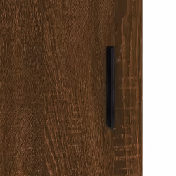 vidaXL Sideboard Storage Cabinet Side Cabinet Cupboard White Engineered Wood - brown oak - Additional view 9