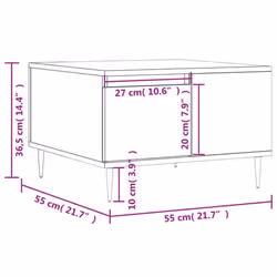 vidaXL Coffee Table Side Table Telephone Table Couch Table Engineered Wood - black - Additional view 10