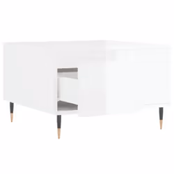vidaXL Coffee Table Side Table Telephone Table Couch Table Engineered Wood - high gloss white - Additional view 5