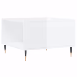 vidaXL Coffee Table Side Table Telephone Table Couch Table Engineered Wood - high gloss white - Additional view 7
