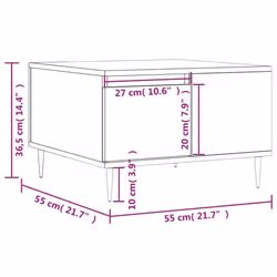 vidaXL Coffee Table Side Table Telephone Table Couch Table Engineered Wood - smoked oak - Additional view 10