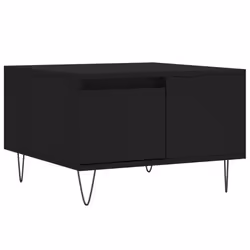 vidaXL Coffee Table Side Table Sofa Couch Tea Table White Engineered Wood - black