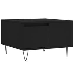 vidaXL Coffee Table Side Table Sofa Couch Tea Table White Engineered Wood - black