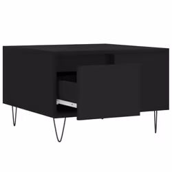 vidaXL Coffee Table Side Table Sofa Couch Tea Table White Engineered Wood - black - Additional view 5