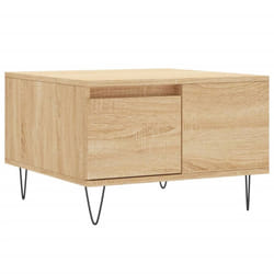 vidaXL Coffee Table Side Table Sofa Couch Tea Table White Engineered Wood - sonoma oak