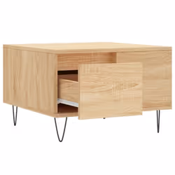 vidaXL Coffee Table Side Table Sofa Couch Tea Table White Engineered Wood - sonoma oak - Additional view 5