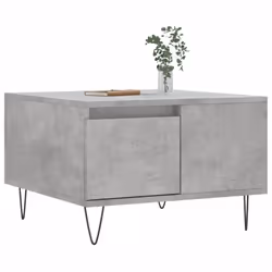 vidaXL Coffee Table Side Table Sofa Couch Tea Table White Engineered Wood - concrete grey