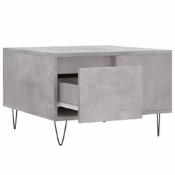 vidaXL Coffee Table Side Table Sofa Couch Tea Table White Engineered Wood - concrete grey - Additional view 5