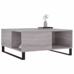 vidaXL Coffee Table Side Table Sofa Couch Tea Table White Engineered Wood - grey sonoma