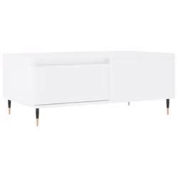 vidaXL Coffee Table Side Table Sofa Couch Table Smoked Oak Engineered Wood - white