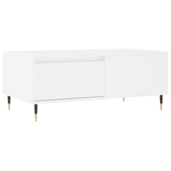 vidaXL Coffee Table Side Table Sofa Couch Table Smoked Oak Engineered Wood - white