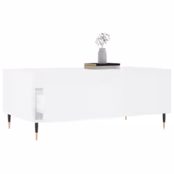 vidaXL Coffee Table Side Table Sofa Couch Table Smoked Oak Engineered Wood - white