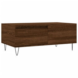 vidaXL Coffee Table Side Table Sofa Couch Table Brown Oak Engineered Wood - brown oak