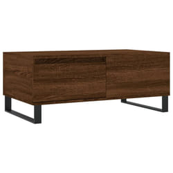vidaXL Coffee Table Side Table Sofa Couch Table Concrete Grey Engineered Wood - brown oak