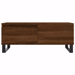 vidaXL Coffee Table Side Table Sofa Couch Table Concrete Grey Engineered Wood - brown oak - Additional view 4